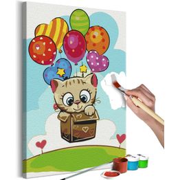 DIY-taulu Artgeist Kitten With Balloons, 60x40cm, monivärinen