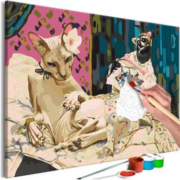 DIY-taulu Artgeist Lady Cat, 40x60cm, beige