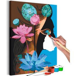 DIY-taulu Artgeist Lotus Lady, 60x40cm, vihreä