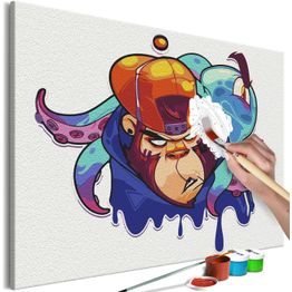 DIY-taulu Artgeist Monkey Graffiti, 40x60cm, monivärinen