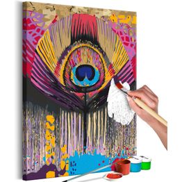 DIY-taulu Artgeist Peacock Composition, 60x40cm, beige