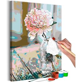 DIY-taulu Artgeist Peony by the Window, 60x40cm, harmaa