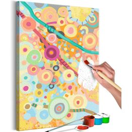 DIY-taulu Artgeist Rainbow Circles, 60x40cm, beige