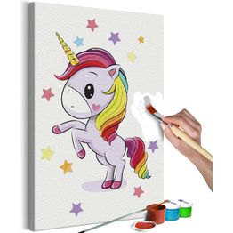 DIY-taulu Artgeist Rainbow Unicorn, 60x40cm, monivärinen
