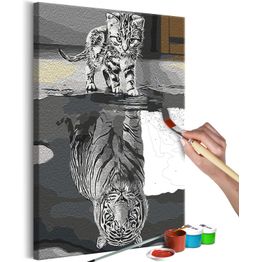 DIY-taulu Artgeist Reflection From the Future, 60x40cm, harmaa