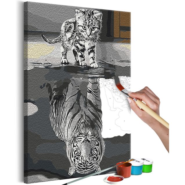 DIY kangas maalaus - Reflection From the Future