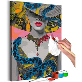 DIY-taulu Artgeist Snake Goddess, 60x40cm, harmaa