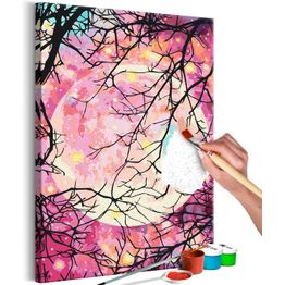 DIY-taulu Artgeist Starry Night, 60x40cm, vaaleanpunainen