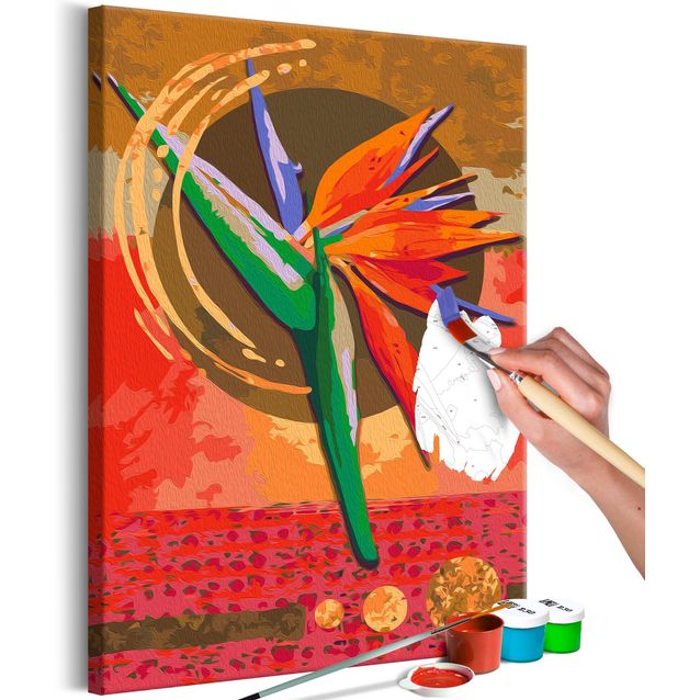 DIY kangas maalaus - Strelitzia