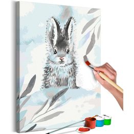 DIY-taulu Artgeist Sweet Rabbit, 60x40cm, mustavalkoinen