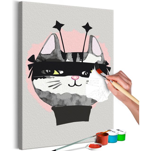 DIY kangas maalaus - The Cat Burglar