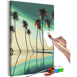 DIY-taulu Artgeist Turquoise Palm Trees, 60x40cm, monivärinen