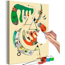 DIY-taulu Artgeist Vasily Kandinsky: Vert et rouge, 60x40cm, beige