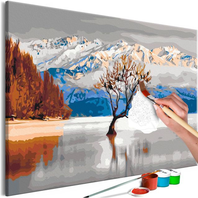 DIY kangas maalaus - Wanaka Lake