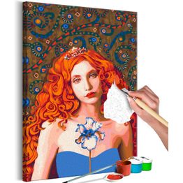 DIY-taulu Artgeist Woman With an Iris, 60x40cm, monivärinen