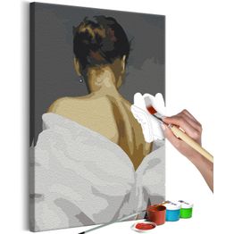 DIY-taulu Artgeist Woman's Back, 60x40cm, harmaa