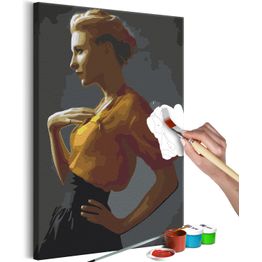 DIY-taulu Artgeist Yellow Blouse, 60x40cm, vihreä