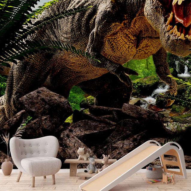 CONFIGURABLE PÄÄTUOTE - Valokuvatapetti - Angry Tyrannosaur 81182