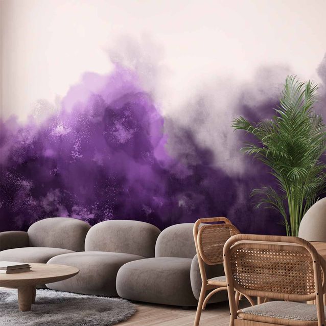 CONFIGURABLE PÄÄTUOTE - Valokuvatapetti - Watercolour Variation - Violet 16099