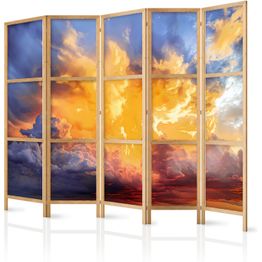 Japanilainen sermi Artgeist Beautiful Sunset Clouds in Warm Shades, 172x225cm, monivärinen