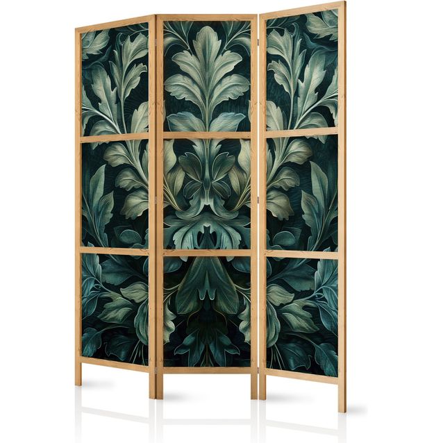 CONFIGURABLE PÄÄTUOTE - Japanilainen sermi - Dark Green Victorian Leaves - Botanical Carved Composition 05852