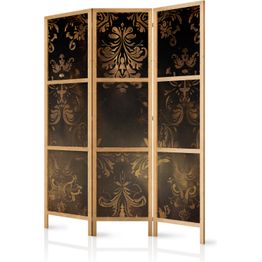 Japanilainen sermi Artgeist Floral Ornaments Carved in Delicate Sepia and Brown Shades, eri vaihtoehtoja