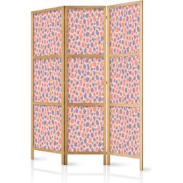 Japanilainen sermi Artgeist Giraffe Pattern - Colorful Animal Pattern in Blue-Pink Spots, eri vaihtoehtoja