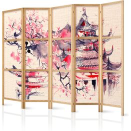 Japanilainen sermi Artgeist In a Temple, 172x225cm, beige