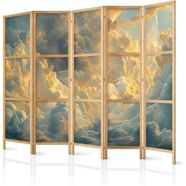 Japanilainen sermi Artgeist Last Breath of the Day: Clouds Illuminated by Evening Glow, 172x225cm, harmaa