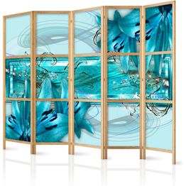 Japanilainen sermi Artgeist Lilies in Pale Blue II, 172x225cm, beige