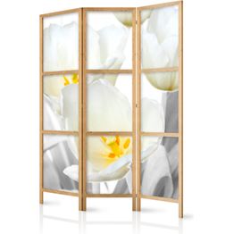 Japanilainen sermi Artgeist Luminous Tulips I, 172x135cm, valkoinen