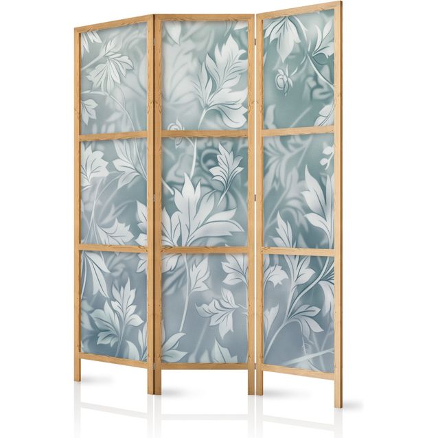 CONFIGURABLE PÄÄTUOTE - Japanilainen sermi - Ornaments in Worn Muted Turquoises - Delicate Plant Pattern 05876
