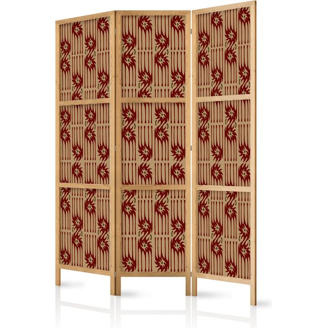 CONFIGURABLE PÄÄTUOTE - Japanilainen sermi - Predatory Streaks - Red Abstract Shapes Inspired by Tribal 07405