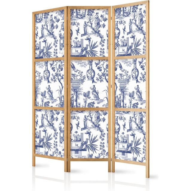 CONFIGURABLE PÄÄTUOTE - Japanilainen sermi - Rome and Botany - Blue Pattern with Greek and Plant Motif 06866