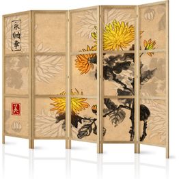 Japanilainen sermi Artgeist Style: Chrysanthemums II, 172x225cm, monivärinen