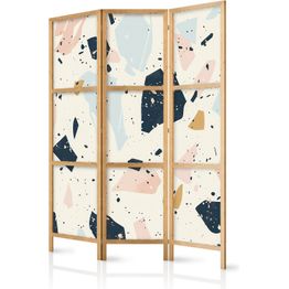 Japanilainen sermi Artgeist Terrazzo with Large - Scaled Stones in Muted Colors, eri vaihtoehtoja