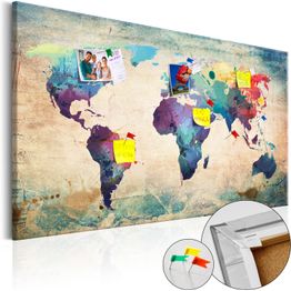 Korkkitaulu Artgeist Colorful World Map, eri vaihtoehtoja