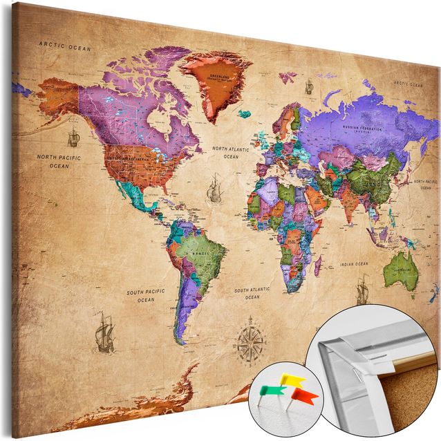 CONFIGURABLE PÄÄTUOTE - Korkkitaulu - Colourful Travels (1 Part) Wide 30610