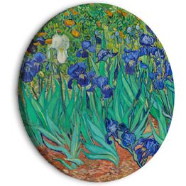 Pyöreä taulu Artgeist Irises by Vincent Van Gogh - Blue Flowers in the Meadow, eri vaihtoehtoja