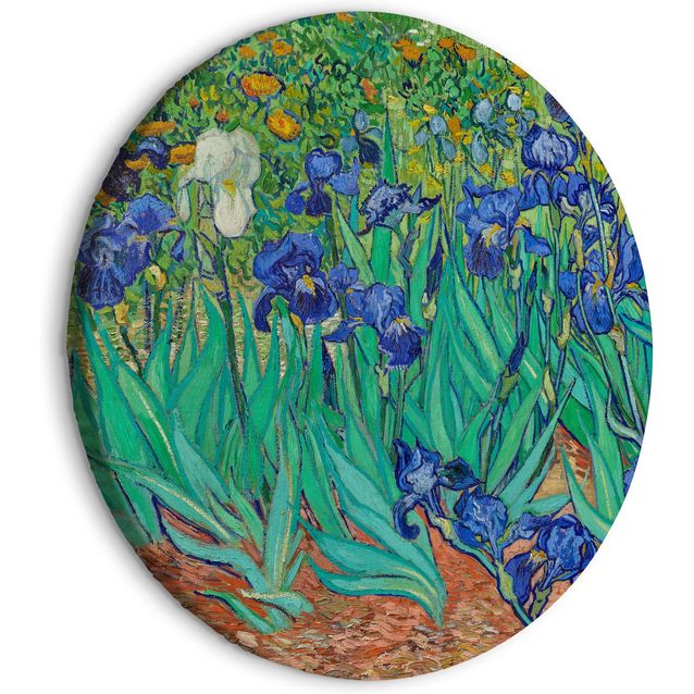 CONFIGURABLE PÄÄTUOTE - Pyöreä taulu - Irises by Vincent Van Gogh - Blue Flowers in the Meadow 88962