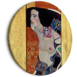 Pyöreä taulu Artgeist Judith II, Gustav Klimt - Abstract Portrait of a Half-Naked Woman, eri vaihtoehtoja