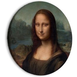 Pyöreä taulu Artgeist Leonardo Da Vinci - Gioconda - Painted Portrait of the Mona Lisa, eri vaihtoehtoja