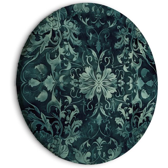 CONFIGURABLE PÄÄTUOTE - Pyöreä taulu - Oriental Pattern Carpet: Emerald Ornaments and Worn Patterns 89562