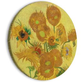 Pyöreä taulu Artgeist Sunflowers (Vincent van Gogh), eri vaihtoehtoja