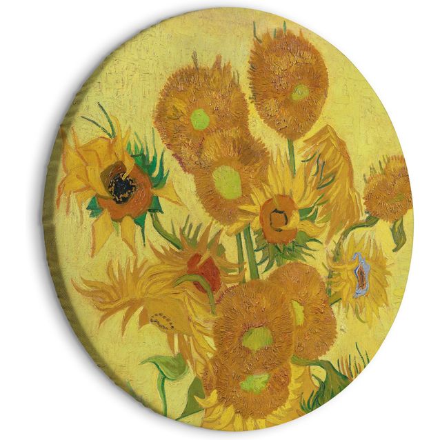 CONFIGURABLE PÄÄTUOTE - Pyöreä taulu - Sunflowers (Vincent van Gogh) 26124
