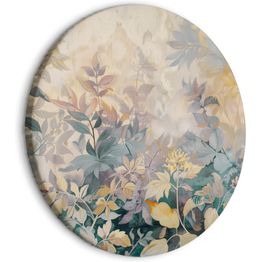 Pyöreä taulu Artgeist Tapestry Pattern with a Meadow and Flowers Kilim with a Spring Motif, eri vaihtoehtoja