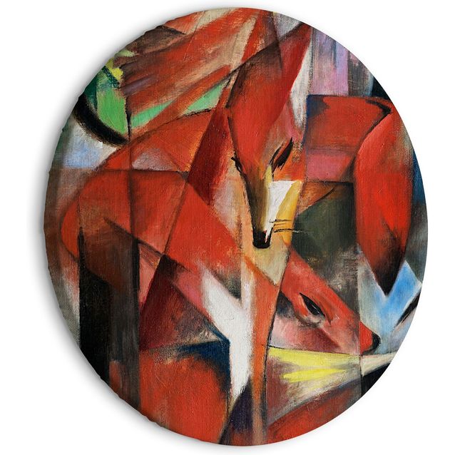 CONFIGURABLE PÄÄTUOTE - Pyöreä taulu - The Foxes (Franz Marc) 62085
