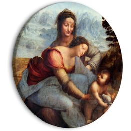 Pyöreä taulu Artgeist The Virgin and Child with Saint Anne (Leonardo da Vinci), eri vaihtoehtoja