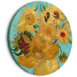 Pyöreä taulu Artgeist Vase with Twelve Sunflowers (Vincent van Gogh), eri vaihtoehtoja