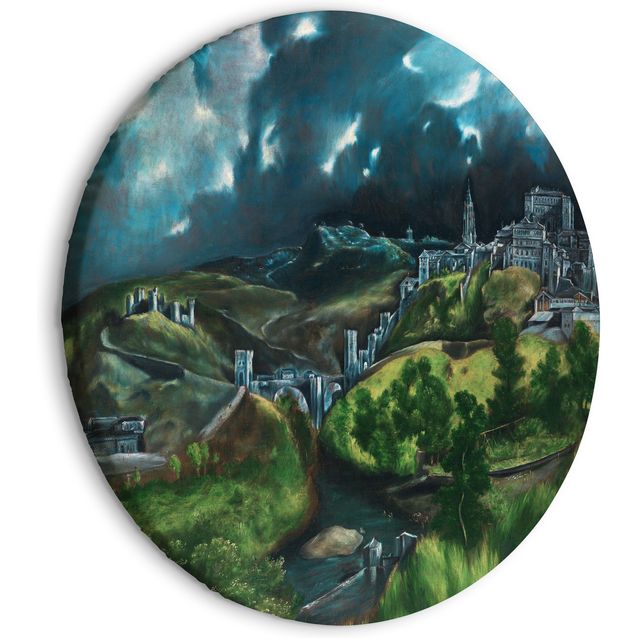 CONFIGURABLE PÄÄTUOTE - Pyöreä taulu - View of Toledo (El Greco) 00193